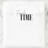 Familienzeit Runder Aufkleber (Tasche)