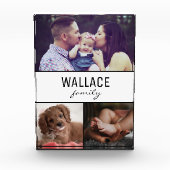 "Familienzeiten: Anpassbarer Dreifache Foto-Block" Fotoblock (Vorderseite)