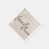 Familienzitat auf Gingham Serviette (Ecke)