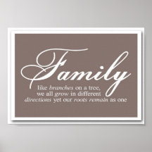 Familienzweige auf einem Zitat zur Herkunft von Bä