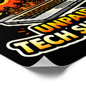 Families unbezahlter Tech-Support lustiger Tech-Ne Poster (Ecke)