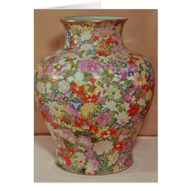 Famille Rosenvase mit ein mille fleurs (Vorne)