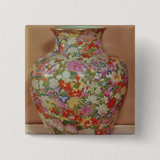 Famille Rosenvase mit ein mille fleurs Button (Vorderseite)
