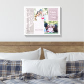 FAMILY 2 Foto Collage Script Modernes Zitat Leinwanddruck (Insitu (Schlafzimmer))