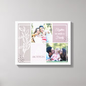 FAMILY 2 Foto Collage Script Modernes Zitat Leinwanddruck (Vorderseite)