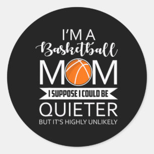 FAMILY 365 Ich bin ein Basketball Mama Spaß Redewe Runder Aufkleber