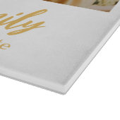 Family 3 Photo Collage Keepsake Schneidebrett (Ecke)