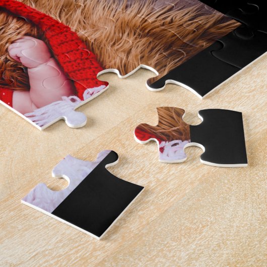 Family 8 Photo Collage Saying Script Black Puzzle (Seite)