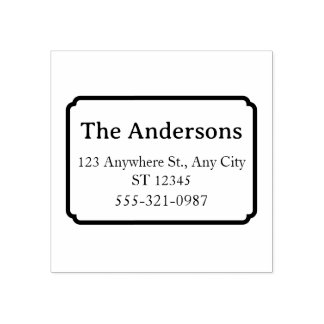 Family Address Stamp – Name, Address & Phone Gummistempel