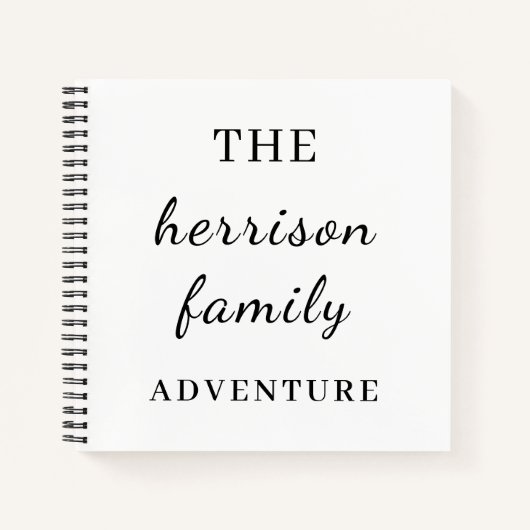 Family Adventures Modern Minimal Design Notizblock (Vorderseite)