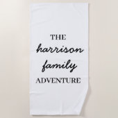Family Adventures Modern Minimalist Original Style Strandtuch (Vorderseite)