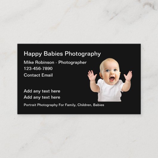 Family Baby Portrait Fotograf Visitenkarte (Vorderseite)