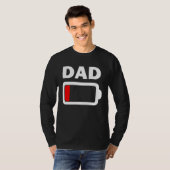 Family Battery Low Battery Dad T-Shirt (Vorne ganz)