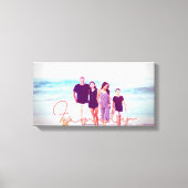 Family Beach Bonfire Leinwanddruck (Vorderseite)