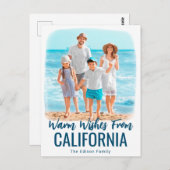 Family Beach Foto Weihnachtskarte Staat Postkarte (Vorne/Hinten)