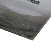 Family Beach House Foggy Morning Beach Dunes Fog Schneidebrett (Ecke)