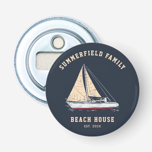 Family Beach House Nautical Sailing Flaschenöffner (Vorderseite)