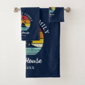Family Beach House Personalisierte Matching am Mee Badhandtuch Set (Insitu)