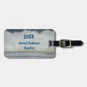 Family Beach Vacation Ocean Foto Summer Wiedersehe Gepäckanhänger