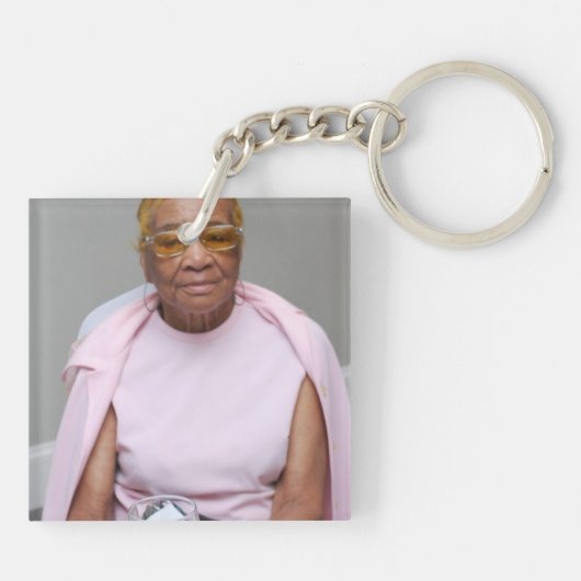 FAMILY BEAUTY- SQUARE KEYCHAIN SCHLÜSSELANHÄNGER (Rückseite)