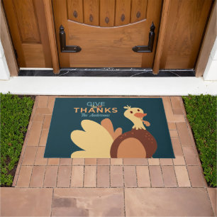 Family Blue & Brown danken Zitat Türkei Fall Fußmatte