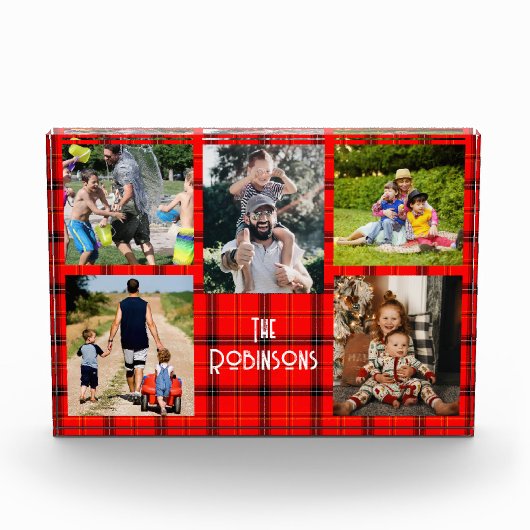 Family Buffalo Foto Collage Foto Block (Vorderseite)
