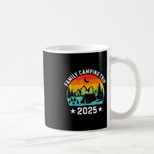 Family Camping Trip 2025 Matching Crew Summer Vaca Kaffeetasse (Rechts)