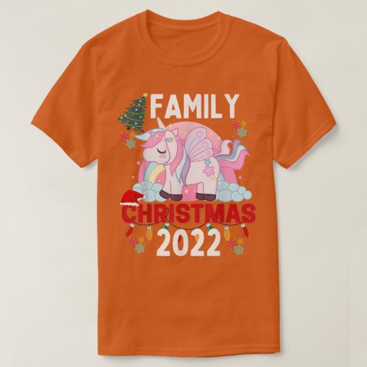 Family Christmas 2022 Matching s Squad Unicorn Fun T-Shirt (Design vorne)
