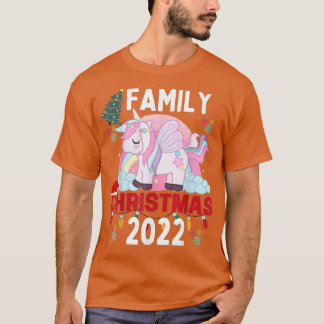 Family Christmas 2022 Matching s Squad Unicorn Fun T-Shirt