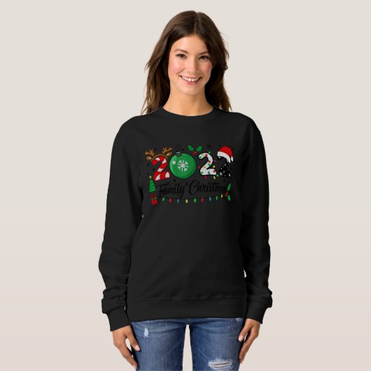 Family Christmas 2022 Merry Xmas Tree Light Garden Sweatshirt (Vorne ganz)