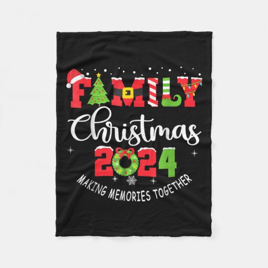 Family Christmas 2024 Matching Outfit Xmas Squad S Fleecedecke (Vorderseite)