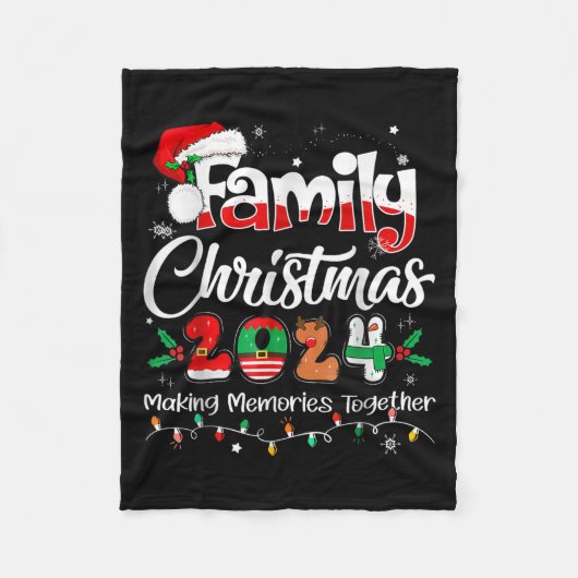Family Christmas 2024 Matching Outfit Xmas Squad S Fleecedecke (Vorderseite)