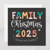 Family Christmas 2025 Blessed and Grateful Save The Date (Vorne/Hinten)