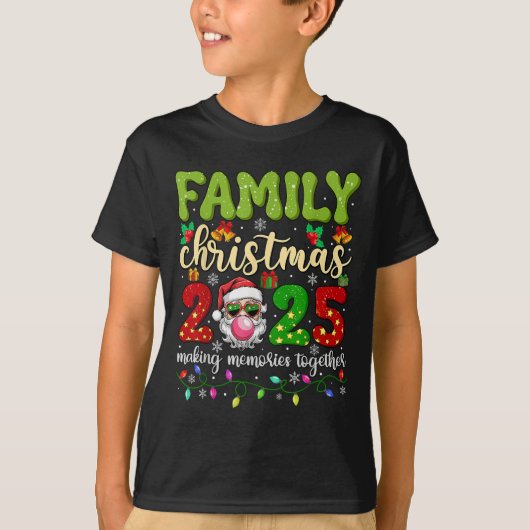 Family Christmas 2025 Funny Xmas Tees Matching Squ (Vorderseite)