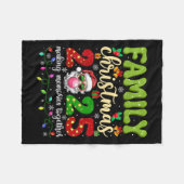 Family Christmas 2025 Funny Xmas Tees Matching Squ Fleecedecke (Vorderseite (Horizontal))