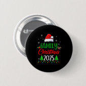 Family Christmas 2025 Matching Family Christmas Sq Button (Vorne & Hinten)