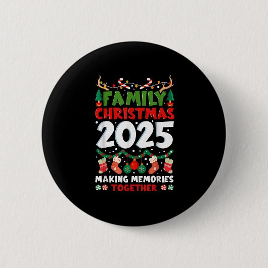 Family Christmas 2025 Matching Family Christmas Xm Button (Vorderseite)