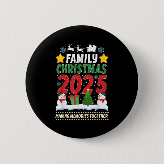Family Christmas 2025 Matching Family Christmas Xm Button (Vorderseite)
