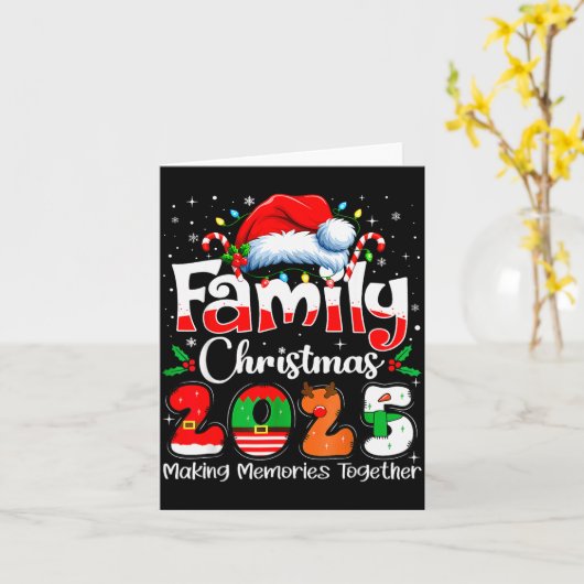 Family Christmas 2025 Matching Family Christmas Xm Karte (Gelbe Blume)