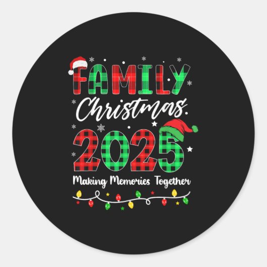 Family Christmas 2025 Matching Family Christmas Xm Runder Aufkleber (Vorderseite)