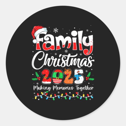 Family Christmas 2025 Matching Outfit Xmas Squad S Runder Aufkleber (Vorderseite)