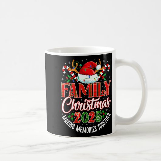 Family Christmas 2025 Matching Pajama Xmas Squad Kaffeetasse (Rechts)