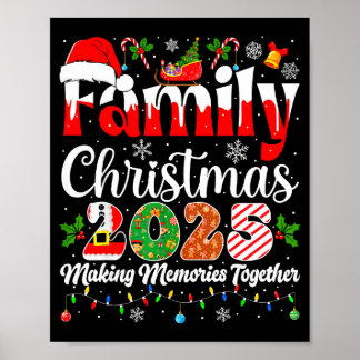 Family Christmas 2025 Matching Pajamas Xmas Family Poster