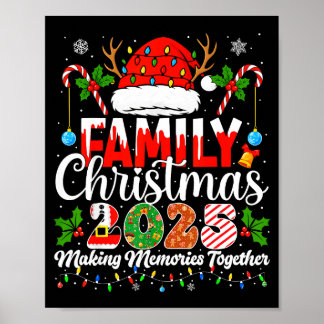 Family Christmas 2025 Matching Pajamas Xmas Family Poster