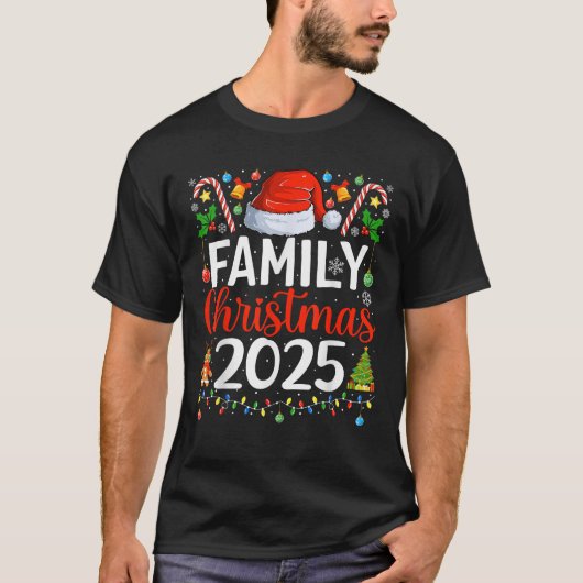 Family Christmas 2025 Matching Pajamas Xmas Family T-Shirt (Vorderseite)