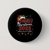 Family Christmas 2025 Matching Santa Tee Xmas Paja Button (Vorderseite)