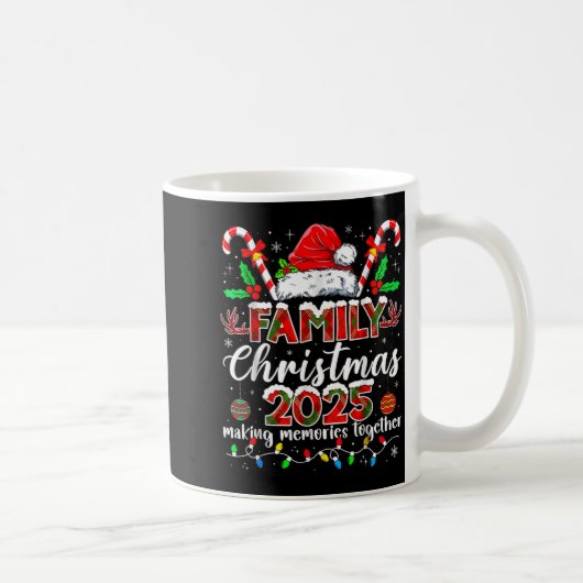 Family Christmas 2025 Matching Santa Tee Xmas Paja Kaffeetasse (Rechts)