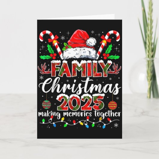 Family Christmas 2025 Matching Santa Tee Xmas Paja Karte (Vorderseite)