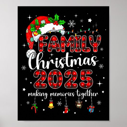 Family Christmas 2025 Matching Santa Tee Xmas Paja Poster (Vorne)