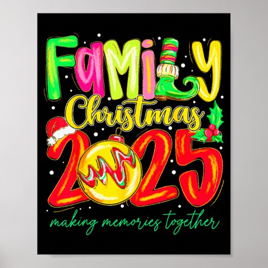 Family Christmas 2025 Matching Santa Tee Xmas Paja Poster (Vorne)